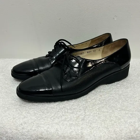 Salvatore Ferragamo Vintage Oxford Flats Made In Italy