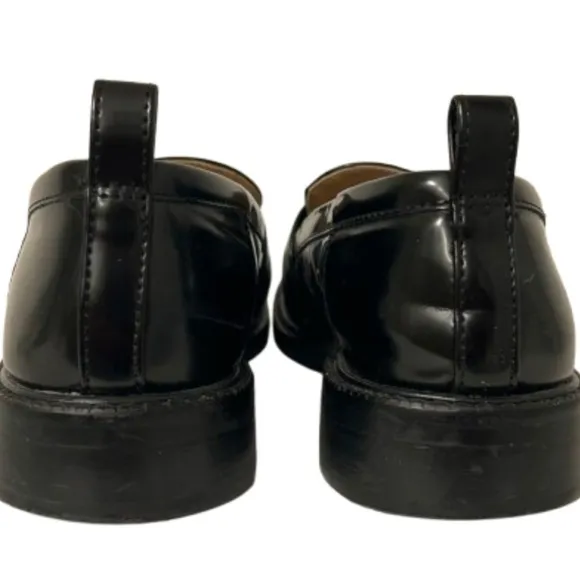 Sam Edelman Christy Black Patent Leather Chain Loafers 8
