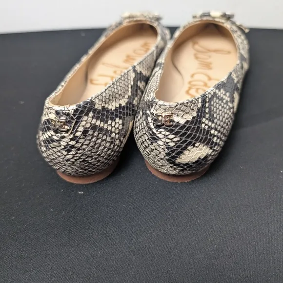 Sam Edelman Flats Pointy Toe Animal Print Leather Sonja Buckle Front Sz 8