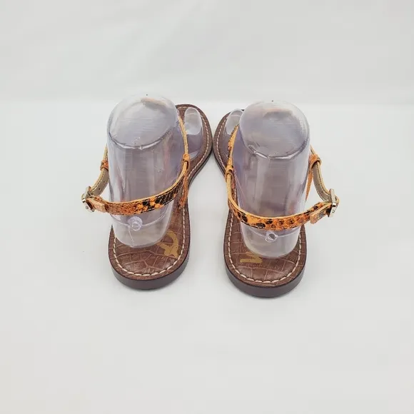 Sam Edelman gigi orange snake print thong Sandals