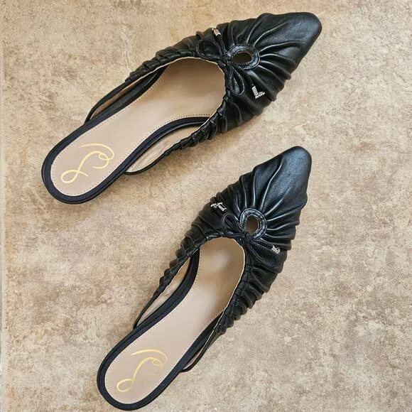 Sam Edelman Julia Flats Black Pointed Toe Size 8.5