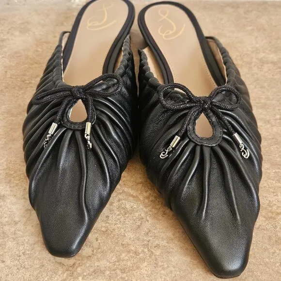 Sam Edelman Julia Flats Black Pointed Toe Size 8.5