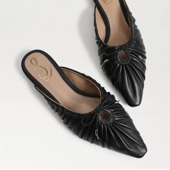 Sam Edelman Julia Flats Black Pointed Toe Size 8.5