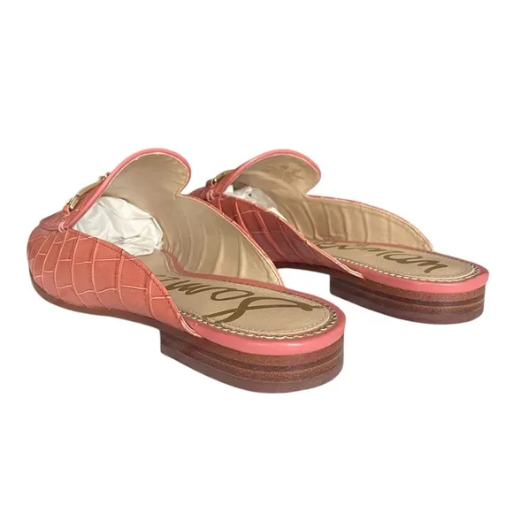 Sam Edelman Mules Women’s 10 Pink Linnie Slides Shoes Loafers Slip On Leather