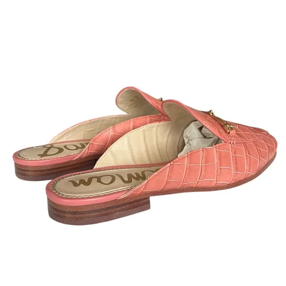 Sam Edelman Mules Women’s 10 Pink Linnie Slides Shoes Loafers Slip On Leather