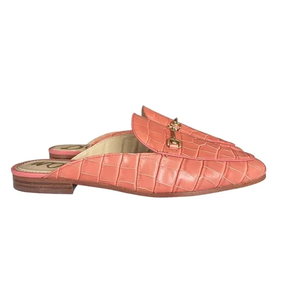 Sam Edelman Mules Women’s 10 Pink Linnie Slides Shoes Loafers Slip On Leather