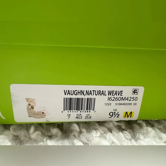 Sam Edelman Vaughn Espadrille Wedge Ankle Tie sandals size 9.5, new in box!!