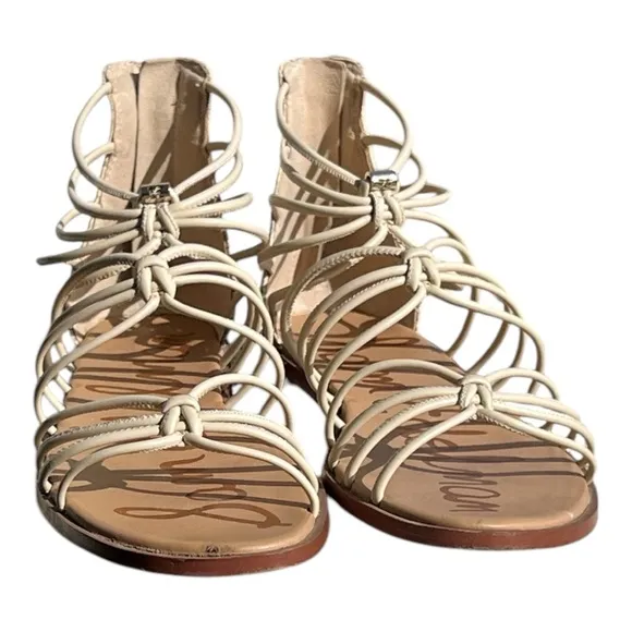 Sam Edelman Women's Emi Cream Gladiator Flat Sandals