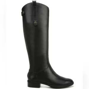 Sam Edelman women’s size 9W black leather knee-high penny riding boots