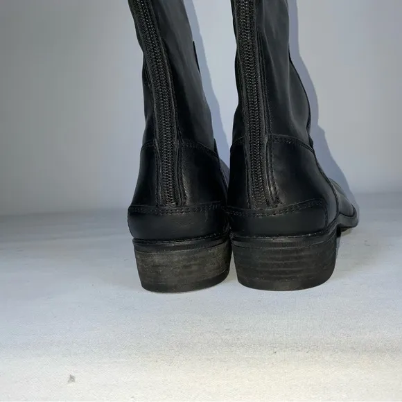 Sam Edelman women’s size 9W black leather knee-high penny riding boots