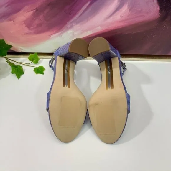 Sam Edelman Yaro Block Heel Ankle Strap Sandals in Dusty Violet Size 8