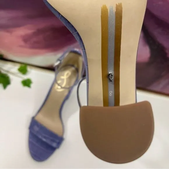 Sam Edelman Yaro Block Heel Ankle Strap Sandals in Dusty Violet Size 8