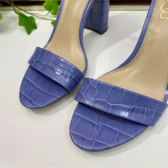 Sam Edelman Yaro Block Heel Ankle Strap Sandals in Dusty Violet Size 8