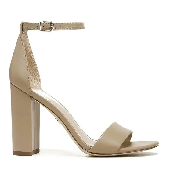 SAM EDELMAN Yaro Dress Sandals Size 9.5 Classic Nude Leather