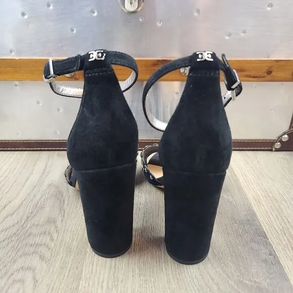 Sam Edelman Yaria Ankle Strap Suede Heel Sandals size 7
