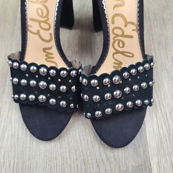 Sam Edelman Yaria Ankle Strap Suede Heel Sandals size 7