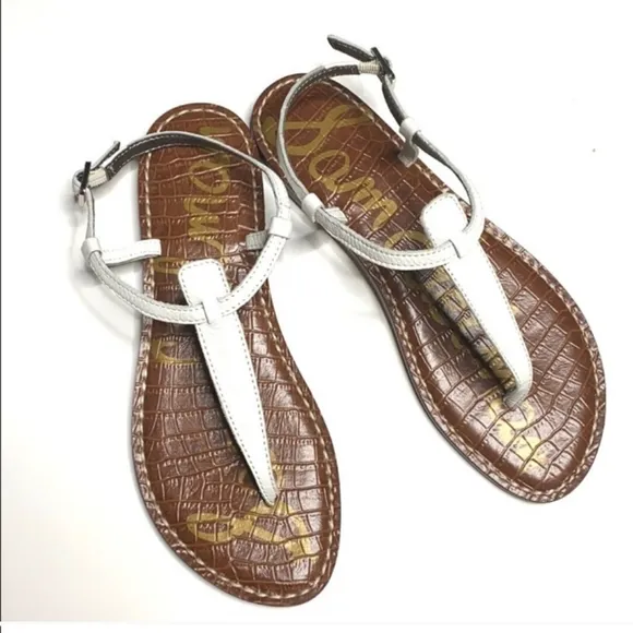 Sam Edleman Gigi Thong T-strap Flat Sandals Sz 7.5