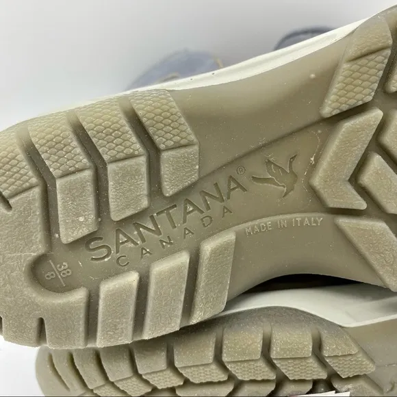 Santana Canada Grey Purple Mohawk Fleece Lined Waterproof Boot Size 8