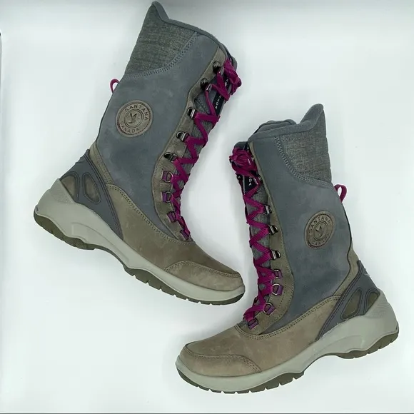 Santana Canada Grey Purple Mohawk Fleece Lined Waterproof Boot Size 8