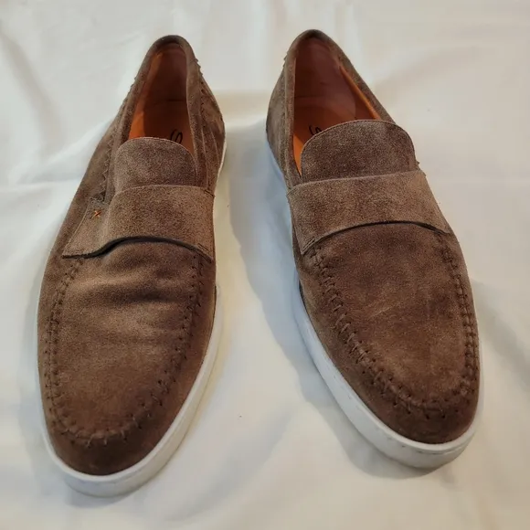 Santoni Italian Suede Loafers