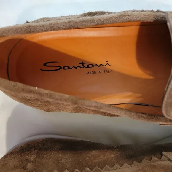 Santoni Italian Suede Loafers