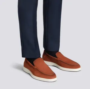 Santoni Italian Suede Loafers