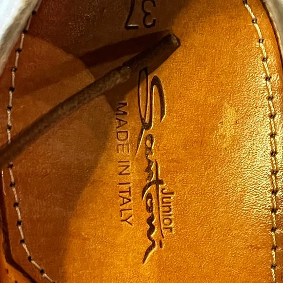 Santoni Tan Flats with Sophisticated Design