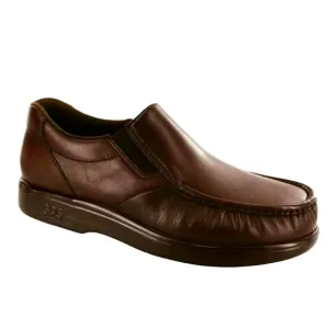 SAS 11 Side Gore Moc ToeLeather Slip On Loafers COMFORT WAlKing Shoe Brown