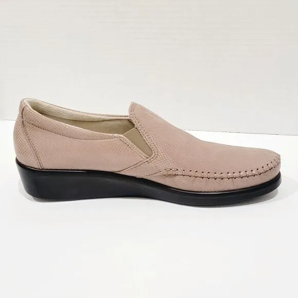 SAS Dream Mushroom Snake Embossed Leather Shoes Womens Sz 8.5 S Slip-On Loafers