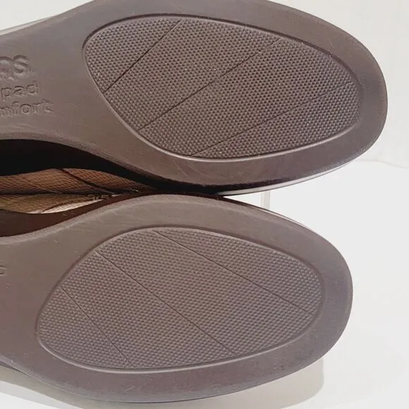 SAS Dream Mushroom Snake Embossed Leather Shoes Womens Sz 8.5 S Slip-On Loafers