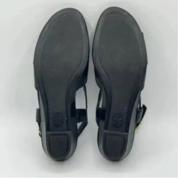 SAS Leather Caress Black Ortho Comfort Sandals Size 9