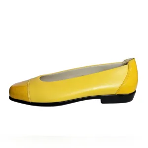 SAS Women's Coco Slip on Loafers Yellow Leather Ballet Flats Size 10 NWOT