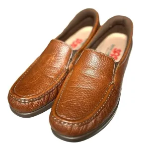 SAS Women’s Twin Slip On Leather Loafers Brown Size 9 Slim