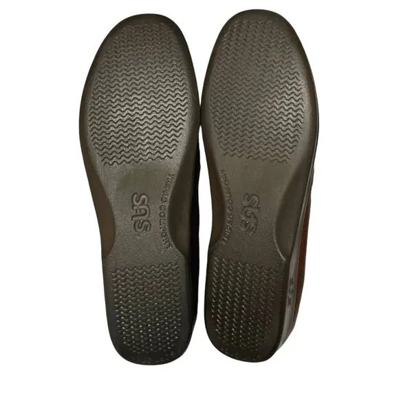 SAS Women’s Twin Slip On Leather Loafers Brown Size 9 Slim