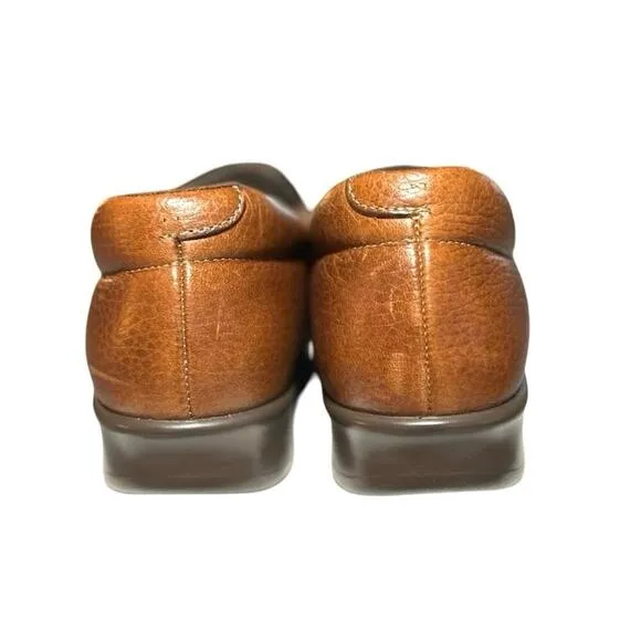SAS Women’s Twin Slip On Leather Loafers Brown Size 9 Slim