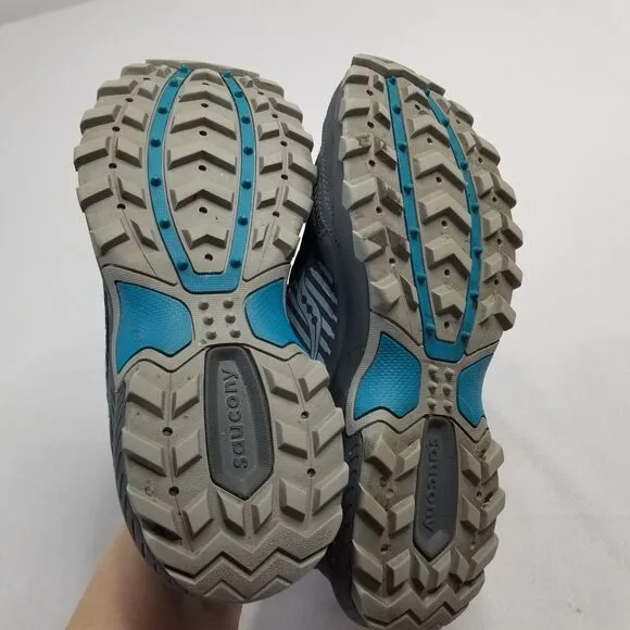 Saucony Excursion TR15 Womens 9.5W Wide Black Teal Trail Running Shoes S10671-20