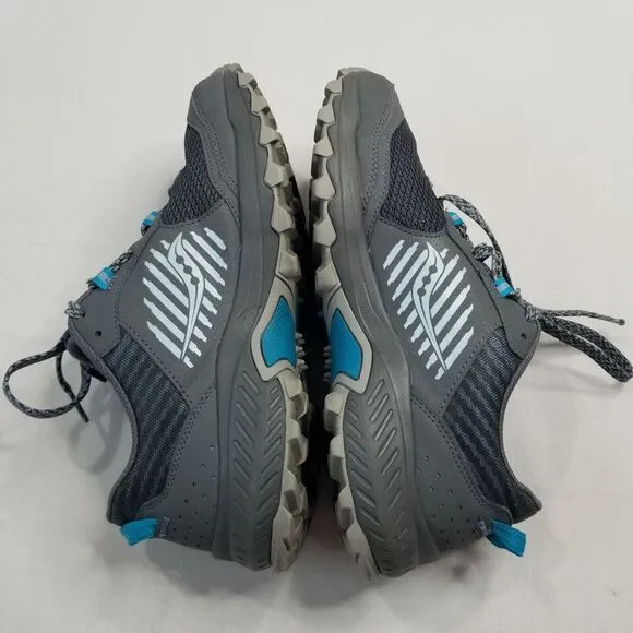 Saucony Excursion TR15 Womens 9.5W Wide Black Teal Trail Running Shoes S10671-20