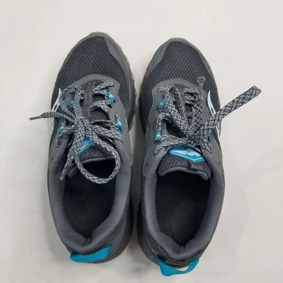 Saucony Excursion TR15 Womens 9.5W Wide Black Teal Trail Running Shoes S10671-20