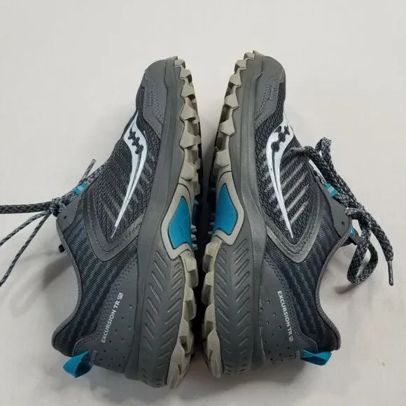 Saucony Excursion TR15 Womens 9.5W Wide Black Teal Trail Running Shoes S10671-20
