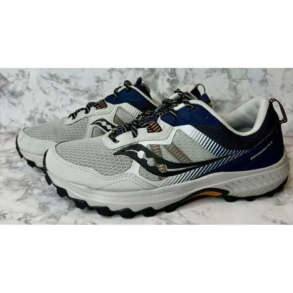 Saucony Excursion TR16 Mens Size 10w Trail Running Sneakers Gray/Navy Athletic‎