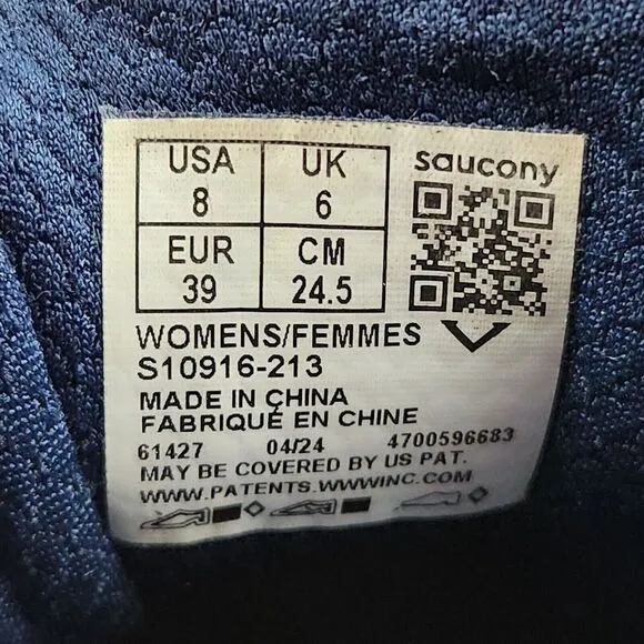 Saucony Peregrine 14 Women Size 8 Blue Trail Athletic Gym Train Running Sneakers