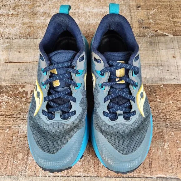 Saucony Peregrine 14 Women Size 8 Blue Trail Athletic Gym Train Running Sneakers