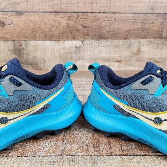Saucony Peregrine 14 Women Size 8 Blue Trail Athletic Gym Train Running Sneakers