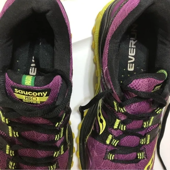 Saucony Xodus Iso Purple/Citrin S10325-4 Running/ Trail Sneakers Shoes size 9