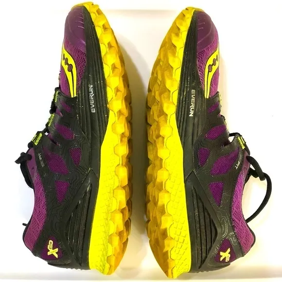 Saucony Xodus Iso Purple/Citrin S10325-4 Running/ Trail Sneakers Shoes size 9