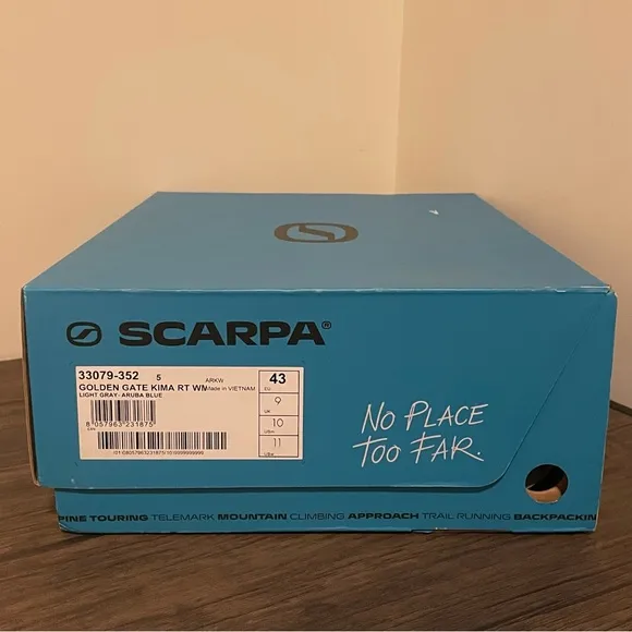 Scarpa Golden Gate Kima RT Women’s 11 Men's 10 Trail Running Sneaker Aruba Blue