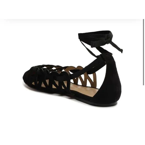 SCHUTZ fedora lace up ballerina flats - shoes sz 10