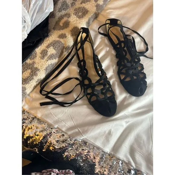 SCHUTZ fedora lace up ballerina flats - shoes sz 10