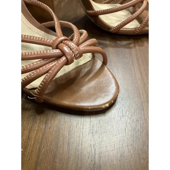 Schutz Mahi Block Sandals in New Caramelo 9 Womens High Heels