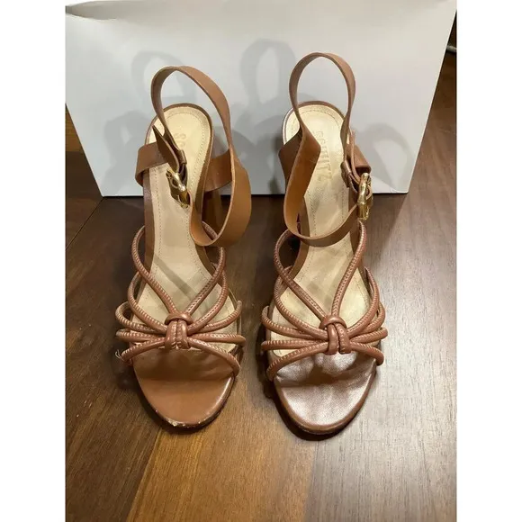 Schutz Mahi Block Sandals in New Caramelo 9 Womens High Heels